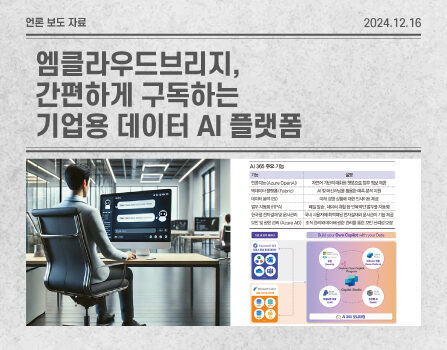 엠클라우드브리지, 간편하게 구독하는 기업용 데이터 AI 플랫폼