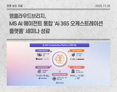 엠클라우드브리지, Microsoft AI 기반 기업 AI Agent 통합 Ai 365 오케스트레이션 플랫폼 소개 세미나 성료
