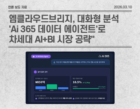 엠클라우드브리지, 대화형 분석 ‘Ai 365 데이터 에이전트’로 차세대 AI+BI 시장 공략
